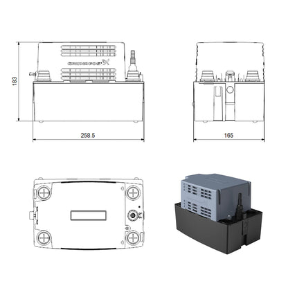 Grundfos Conlift1-LS – Pumpe zur Kondensatevakuierung