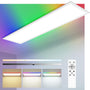 zemty RGB LED Panel Deckenleuchte 80x25 cm - Dimmbar. Rechteckiges LED-Panel zur Deckenmontage mit dimmbarer RGB-Farbsteuerung.