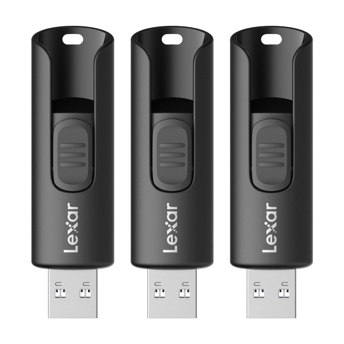 Lexar JumpDrive A30E 64GB USB-Stick 3er-Pack USB 3.2 Gen 1, kompakt, mit einschiebbarem Anschluss