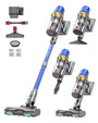 Huhuba H9 Akku-Staubsauger, 58000 Pa, 80 Min Laufzeit, Blau – kabelloser Stabstaubsauger mit LED-Touchscreen