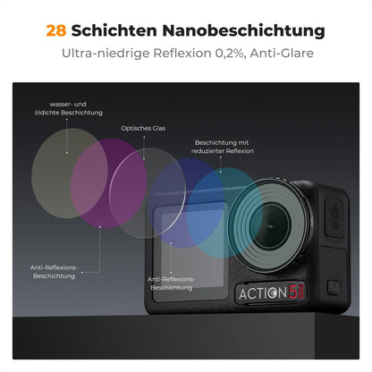 K&F CONCEPT ND Filterset CPL/ND8/ND16/ND32 für DJI Osmo Action 5 Pro