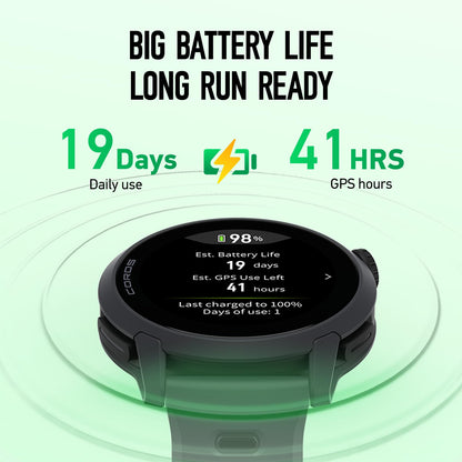 COROS PACE 4 GPS-Sportuhr mit 1,2 Zoll AMOLED-Display, Schwarz