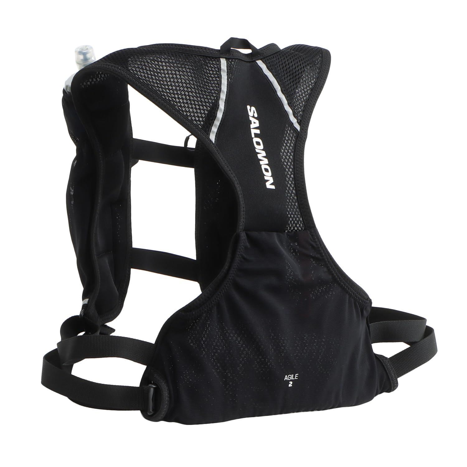 Salomon Agile 2 Trinkweste – Trailrunning, Running & Wandern, eng anliegend, dunkel. Hydratation & Essentials für Sport.