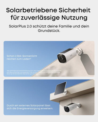 eufy Security eufyCam E40 2K Aussen-Solarkamera Set mit HomeBase 2