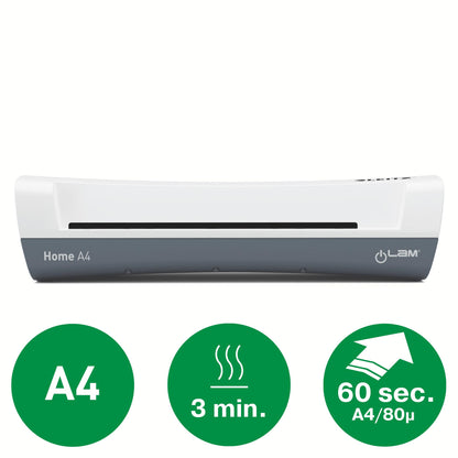 Leitz iLAM Home A4 Laminiergerät Set + 100 Folien 80 mic - Weiss
