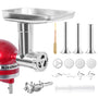 Gdrtwwh Edelstahl Fleischwolf Aufsatz für KitchenAid Standmixer GD100 mit Mahlplatten und Wurstfüller