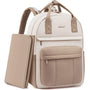 LOVEVOOK Wickelrucksack mit Wickelauflage, Beige-Khaki – Wickeltasche aus gepolsterter Baumwolle