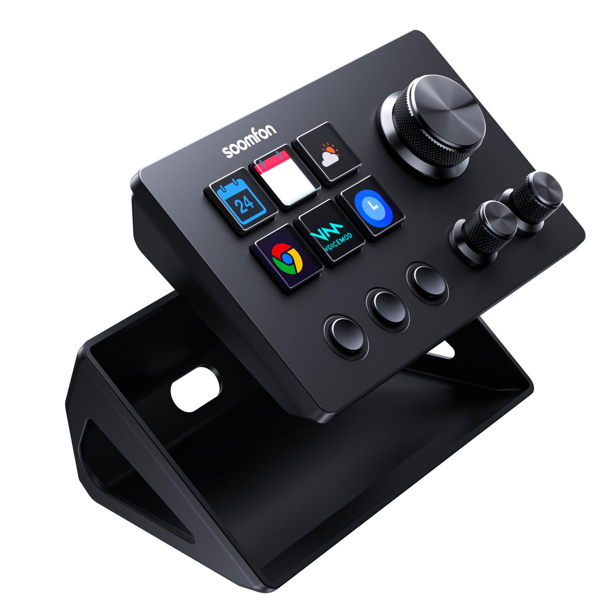 SOOMFON Stream Controller Deck SE, 6 LCD-Makrotasten, Schwarz