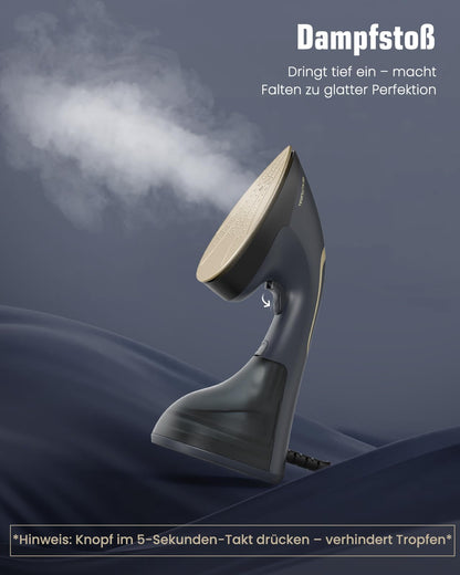 BEAUTURAL Dampfglätter & Bügeleisen 2-in-1, 1500 W, 200 ml