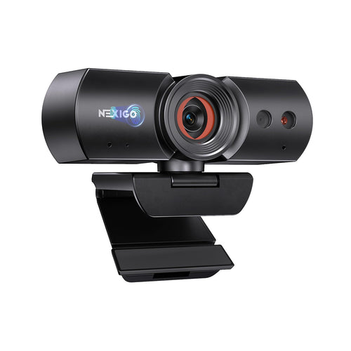 NexiGo HelloCam Webcam – 1080p Windows Hello & Abdeckung. Schwarze Webcam für Videocalls, biometrische Anmeldung.