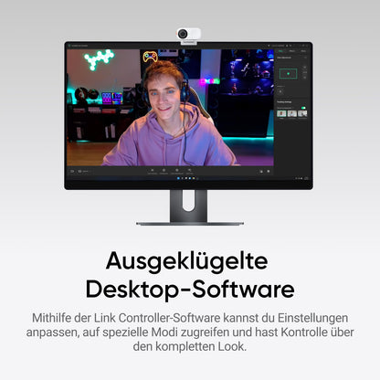 Insta360 Link 2C Standard Bundle Intelligente 4K Webcam Polarweiss