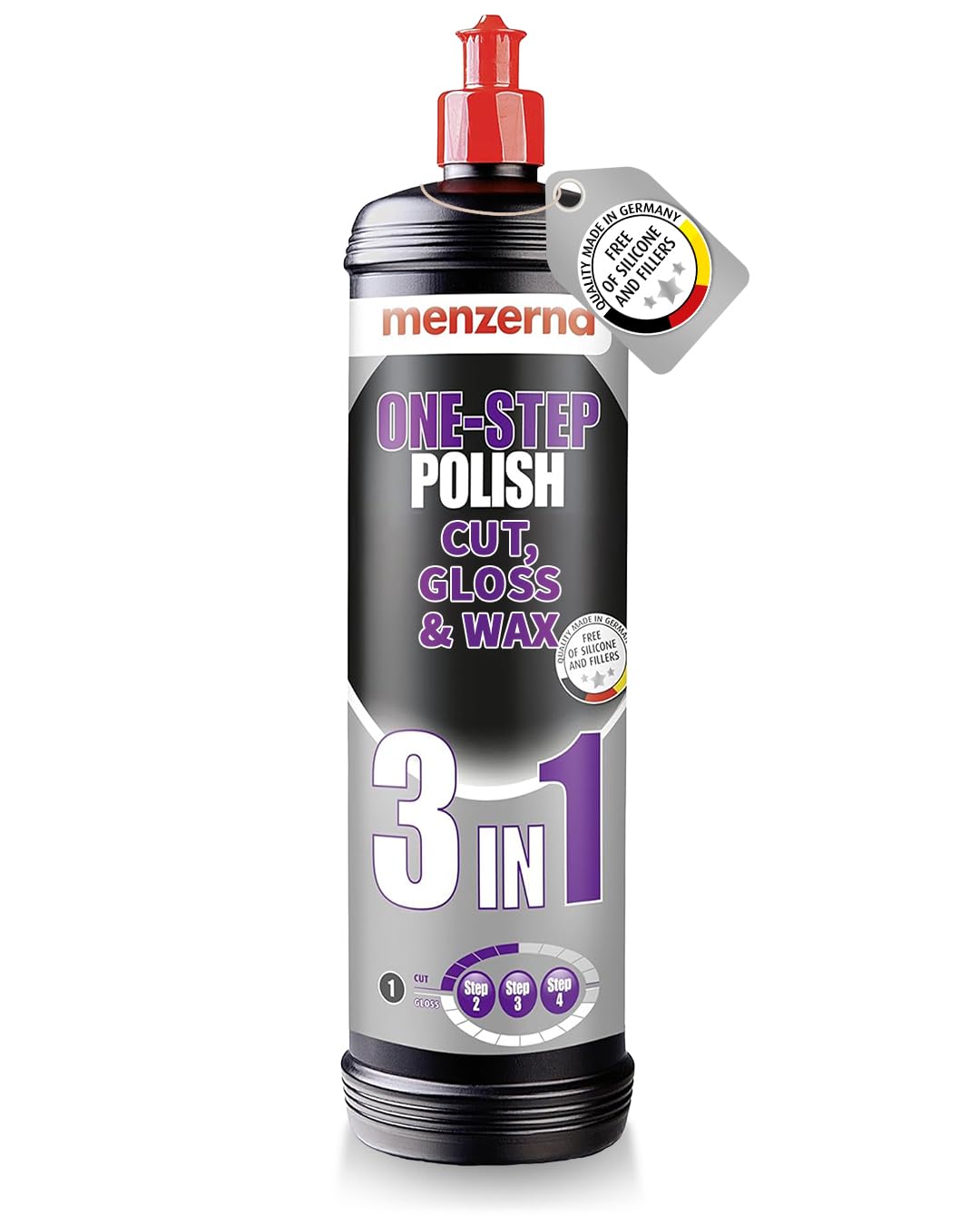 Menzerna 3in1 One-Step Polish Cut, Gloss & Wax Politur 1 Liter Flasche