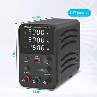 NANKADF Labornetzteil WPS305H, regelbares DC-Netzgerät 0-30 V / 0-5 A