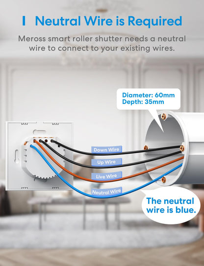 Meross WLAN Rollladenschalter MRS100KIT, 2 Stück, Alexa & Google