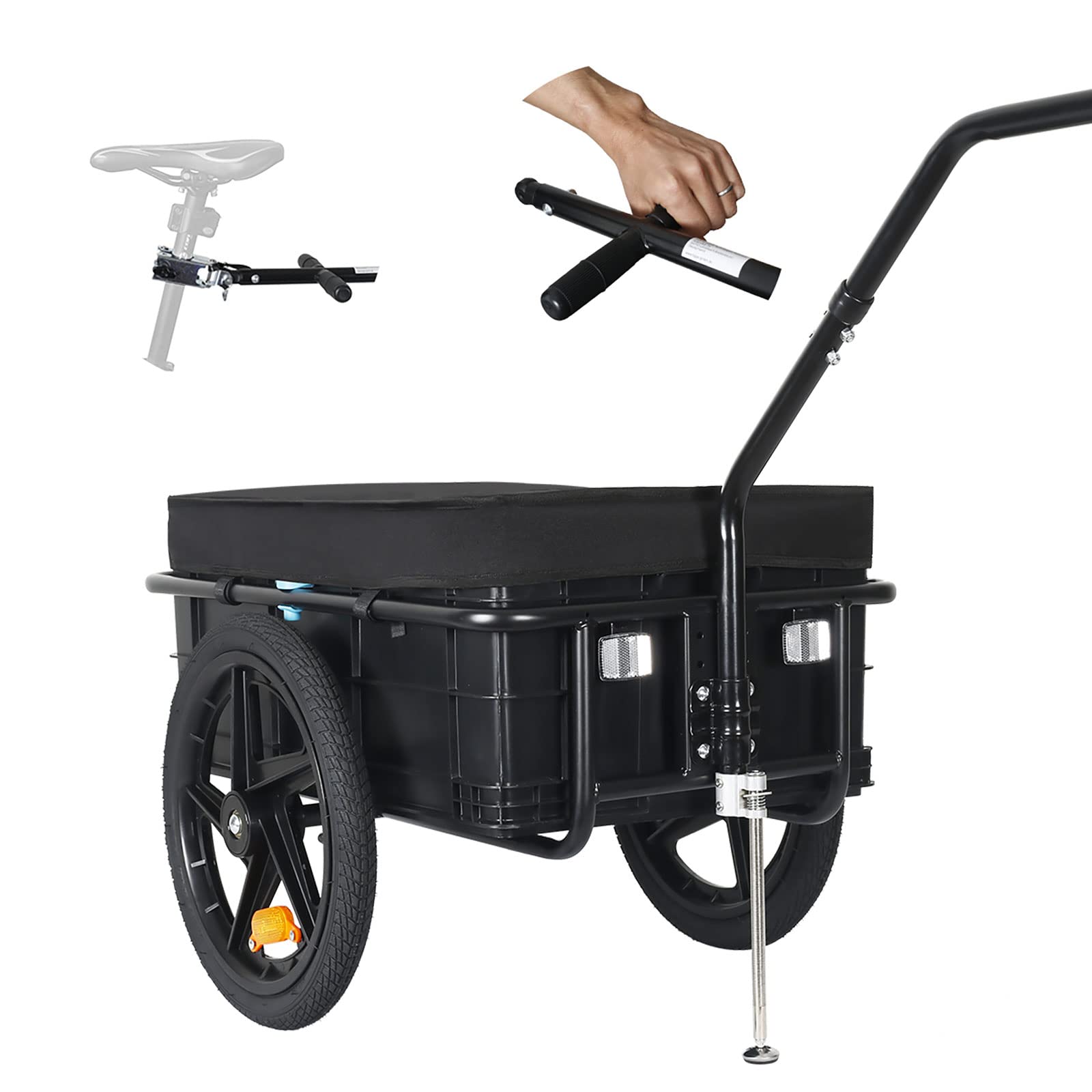Tiggo Fahrradanhänger XL Lastenanhänger – Hochdeichsel mit Kupplung: Robuster Lastenanhänger mit Hochdeichsel und Kupplung. Transportiert Lasten am Fahrrad.