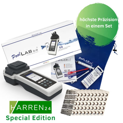 harren24 Poollab 2.0 SE Photometer – Pooltester m. 170 Tabletten