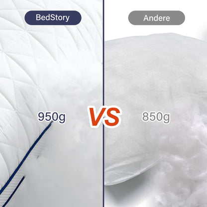 BedStory Kopfkissen 40x80 Mikrofaser 2er Set höhenverstellbar
