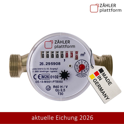 Zähler Plattform Zapfhahn-Wasserzähler Qn 1,5 110 mm 3/4 Zoll