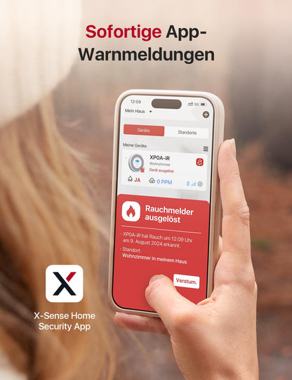 X-Sense XP0A-iR Rauch- und CO-Melder mit Sprachalarm, 2er-Set