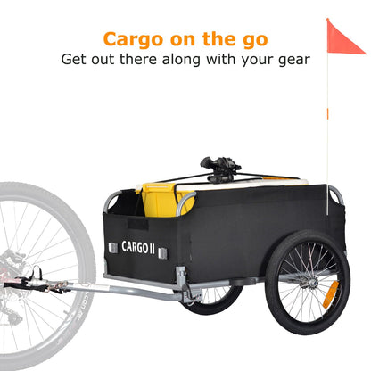 Veelar Tiggo Cargo II Fahrrad-Lastenanhänger 130 L klappbar Grau