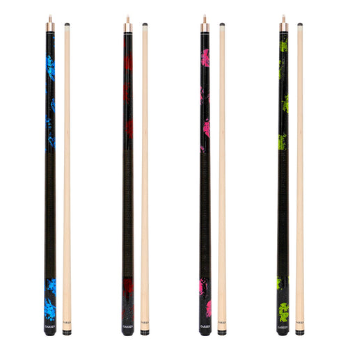 GARSEN Billard-Queue Set – 4 Stück Haus/Bar Pool-Queues 147cm: Lange, schlanke Holzqueues zum Spielen von Pool-Billard.