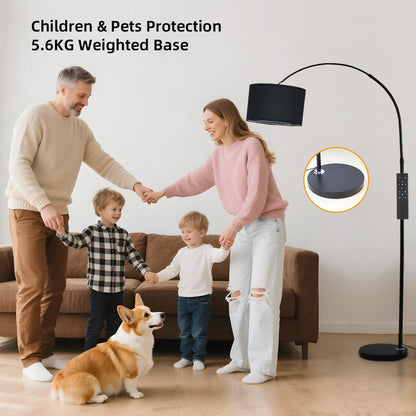 ANTENLICHT AURA Bogenlampe Schwarz mit Fernbedienung
