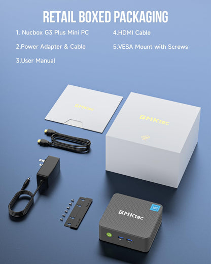 GMKtec G3 Plus N150 Intel Mini PC - 16GB RAM 512GB NVMe SSD