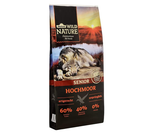 Dehner Wild Nature Hundetrockenfutter Senior Bergweide mit Ente 12 kg, getreidefreies Trockenfutter für ältere Hunde