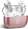 xinwld A97 Pro In-Ear Bluetooth Kopfhörer mit LED-Anzeige, Roségold – mit kompaktem Ladeetui
