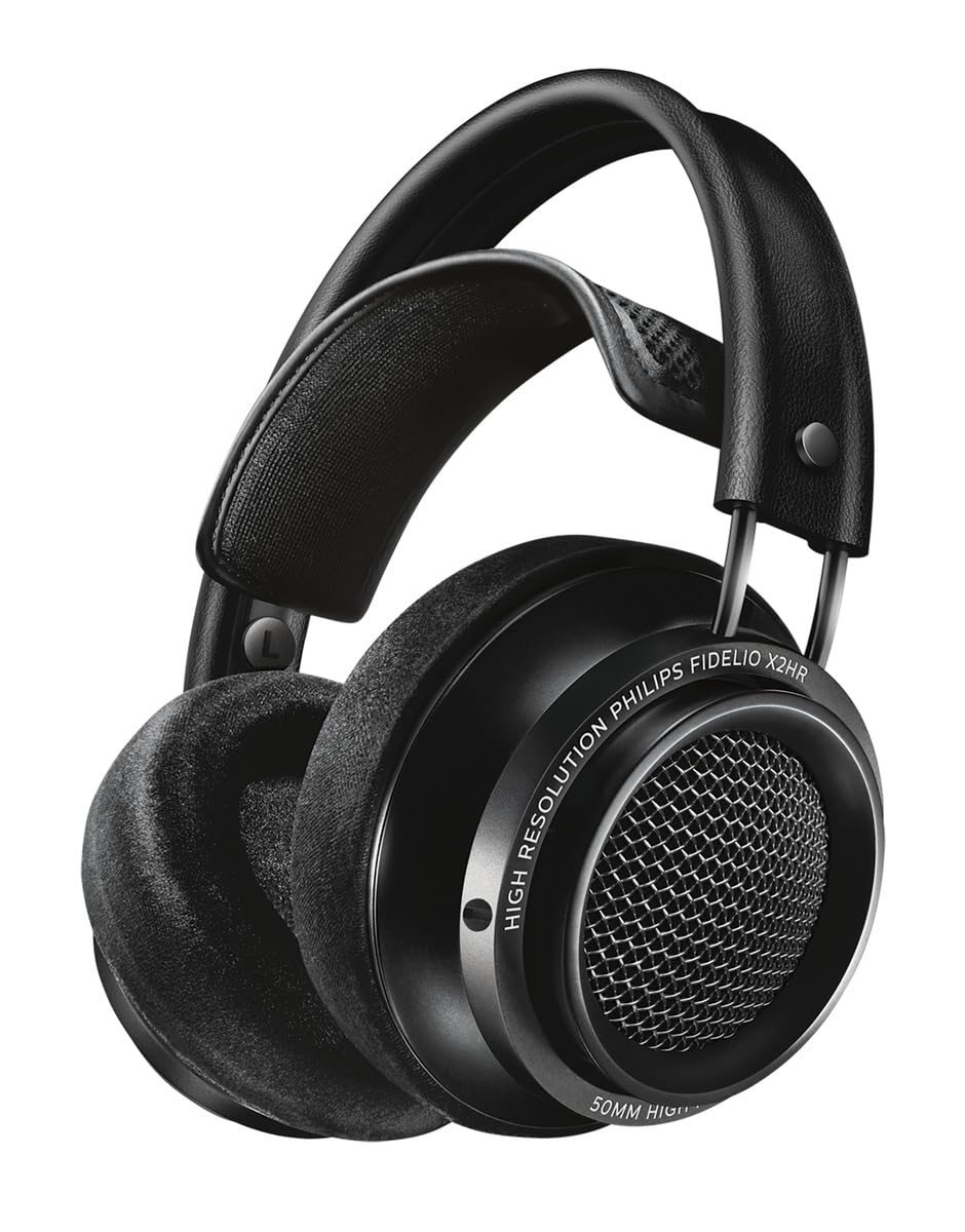 Philips Fidelio X2 Hochauflösende Over Ear Kopfhörer - Schwarz. Schwarze Over-Ear-Kopfhörer zur hochauflösenden Audiowiedergabe für audiophilen Musikgenuss.