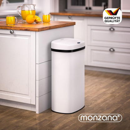 Monzana Sensor Mülleimer 58 L Automatik Abfalleimer - Creme