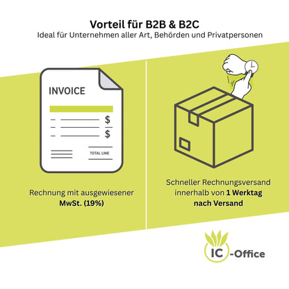 IC-Office Aktenordner A4, 20er Pack, schwarz, 2-Ring-Hebelmechanik