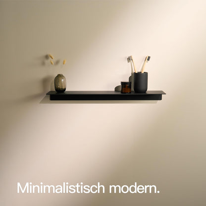 Designfabrik Hamburg Wandregal ohne Bohren, 58 cm, Schwarz