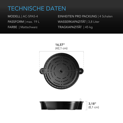 AC Infinity Selbstbewässerungsbasis für Stofftöpfe – 4er-Pack