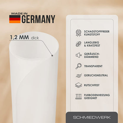 SCHMIEDWERK Bodenschutzmatte 120x145 cm milchweiss für Bürostuhl