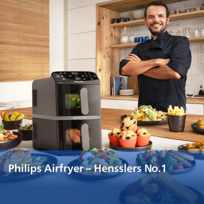 Philips Airfryer NA460/00 Stacked Dual Basket Heissluftfritteuse