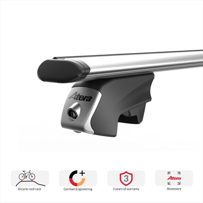 Atera Signo RTD Dachträger - Alu Aero Silber für Dachreling 122cm
