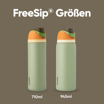 Owala FreeSip Trinkflasche Edelstahl mit Strohhalm 710 ml, Camo Cool