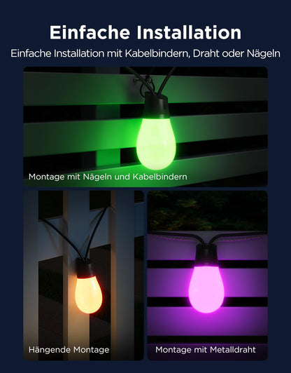 Govee Smart RGBICW LED Aussen-Lichterkette - 15 Meter
