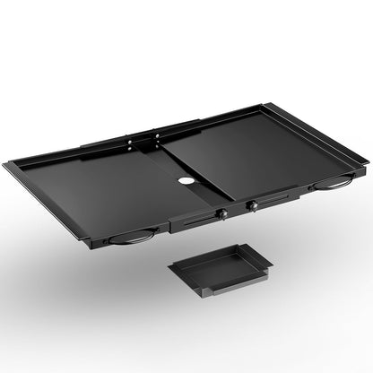 Bomclap Ersatz-Fettauffangschale für Gasgrill, universal verstellbar, schwarz, aus Stahl