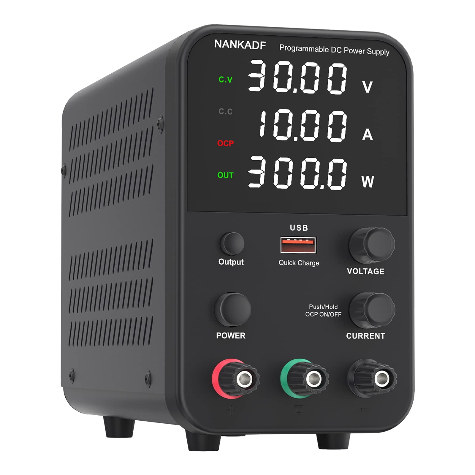NANKADF Labornetzteil DC Netzgerät 0-30V 10A - Regelbar. Liefert regelbare Gleichspannung/-strom für Elektronik im Labor.