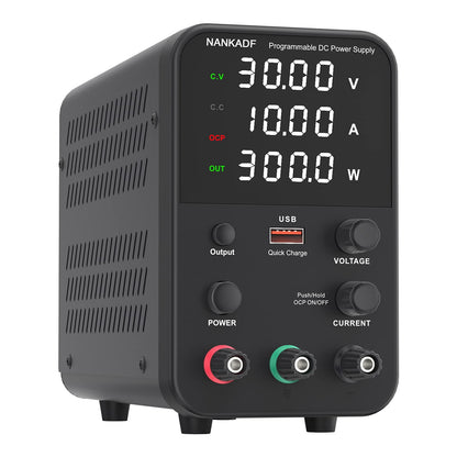 NANKADF Labornetzteil DC Netzgerät 0-30V 10A - Regelbar. Liefert regelbare Gleichspannung/-strom für Elektronik im Labor.