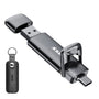 SSK Tragbare Externe SSD 512 GB – USB 3.2 Gen 2 (1000 MB/s), schwarz, rechteckig. Speichert und überträgt Daten schnell.