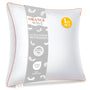Orange Wave Daunenkissen Kopfkissen - 80x80cm Daunen/Federn. Quadratisches Kissen zur optimalen Kopfunterstützung beim Schlafen.