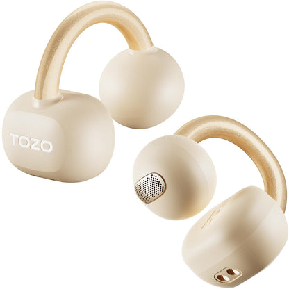 TOZO OpenEarRing Open-Ear-Kopfhörer, Bluetooth 5.4, Clip-On, Khaki