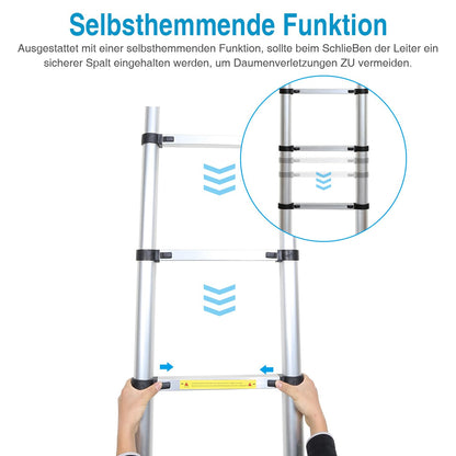 Cecaylie Aluminium Teleskopleiter 3.8m - Mehrzweck
