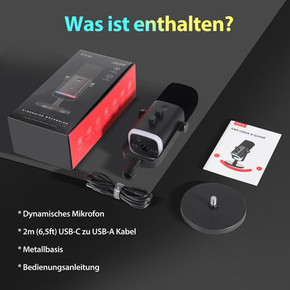 FIFINE MI6 Dynamisches Gaming-Mikrofon mit XLR und USB