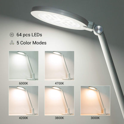 JUKSTG LED Schreibtischlampe HD1906C, dimmbar mit Touch, Weiss