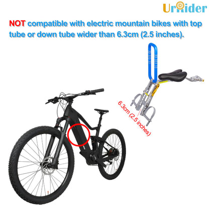 UrRider Kinderfahrradsitz vorne, faltbar und ultraleicht, blau