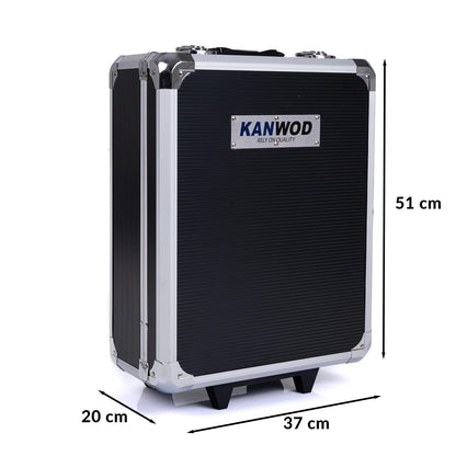 KANWOD Werkzeugkoffer 1500-teilig aus Aluminium, mit Rollen